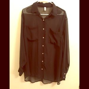 1990s Vintage American Apparel Chiffon Shirt
